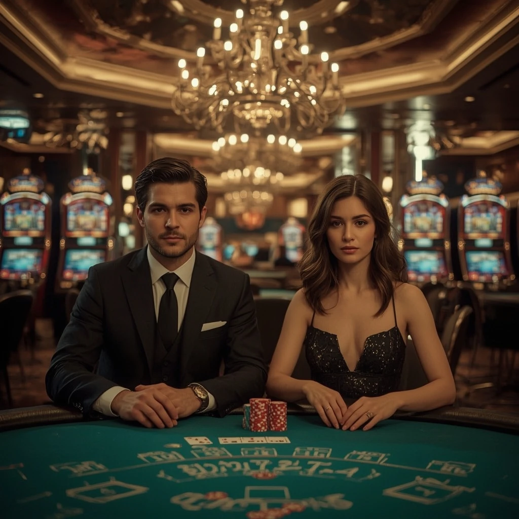 Deux joueurs de poker dans un TikTok Casino